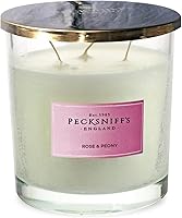 Vista 43 de Pecksniffs - Vela perfumada clásica blanca con 1 mecha, pomelo y cítrico, velas de lujo elegantes de vidrio - 6.49 onzas