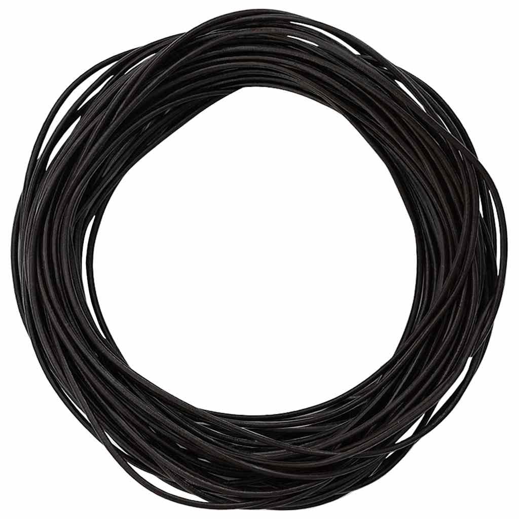 Leder Schnur 1 Dunkelbraun, Runde Lederkordel 1 mm x 50 m