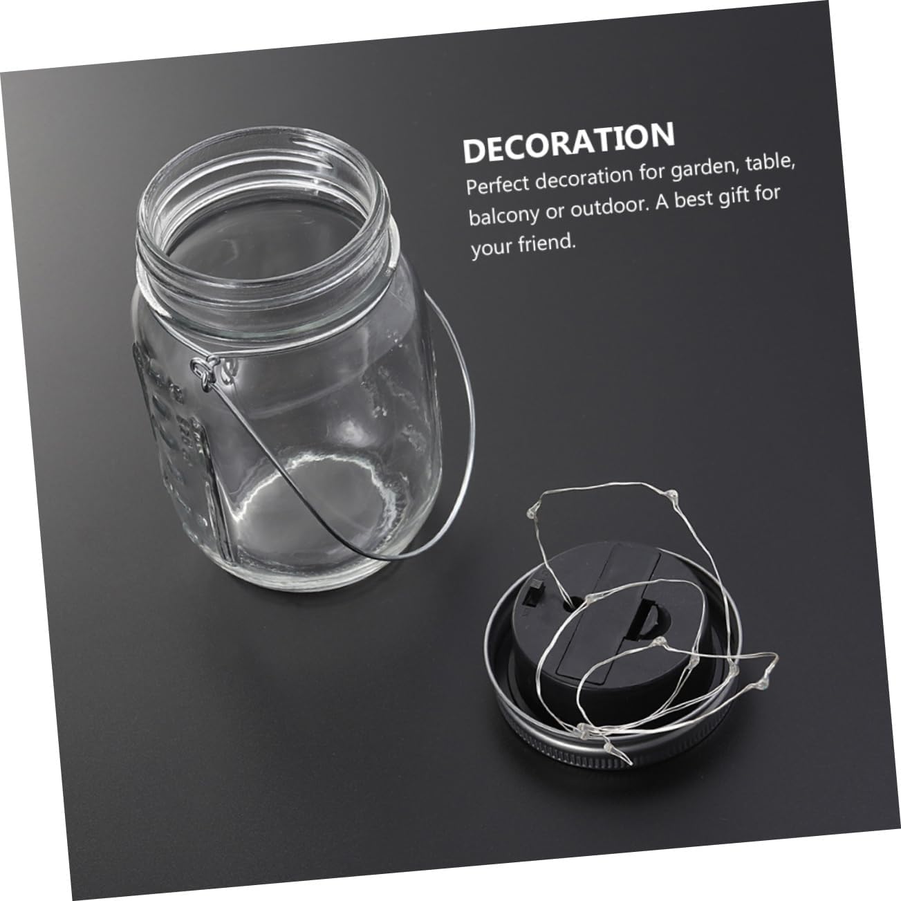 3Pcs Solar Jar Lights Transparent Garden Lanterns for Outdoor Decor Charming Atmosphere for Patio and Parties Solar Powered Hanging Solar Light