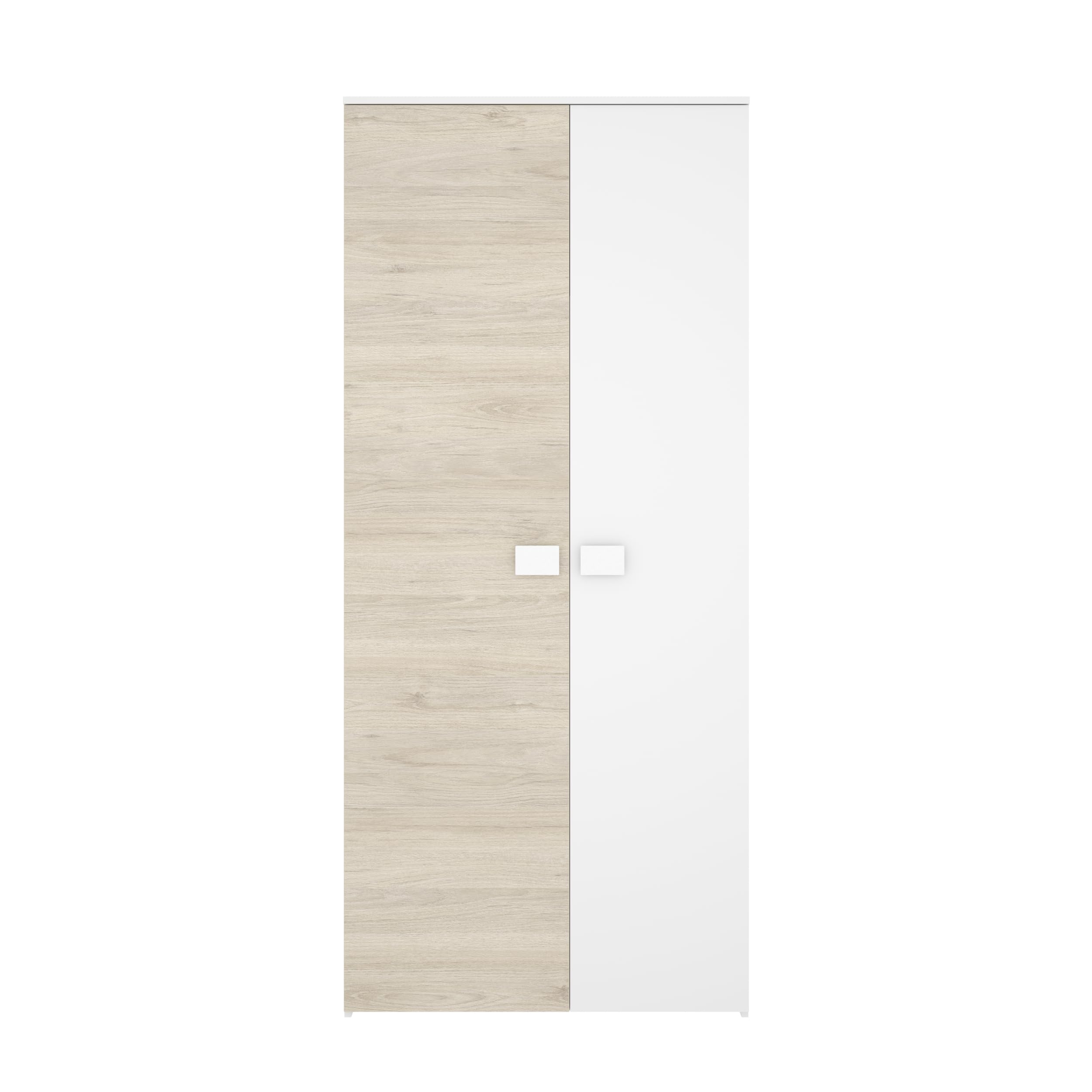 DEKIT GRUPO RIMOBEL Armadio, Melammina, Bianco/Naturale, 205 x 90 x 52