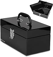 Vista 10 de P.I.T. Mini Caja de Herramientas Roja, Caja de Herramientas de Acero Portátil de 5 Cajones Micro Roll Cab con Forro, Pequeña Caja de Herramientas