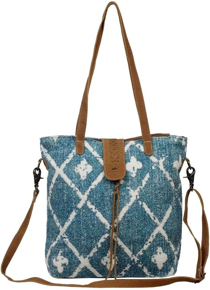 Myra Bag Beguile Shoulder Bag Upcycled Canvas, Rug & Leather S-2643