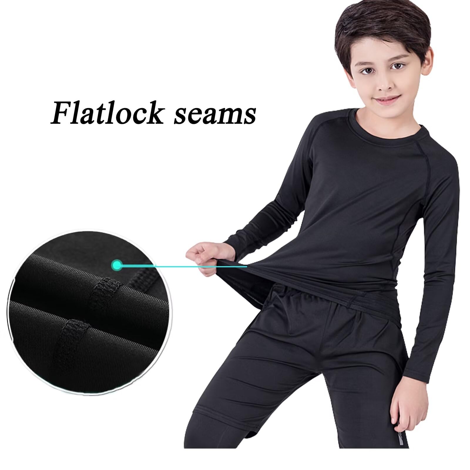 Ensemble de couches de base pour enfants garçons football peau enfants sous-vêtements de compression thermique Gym Sport Athletic Baselayer ensembles