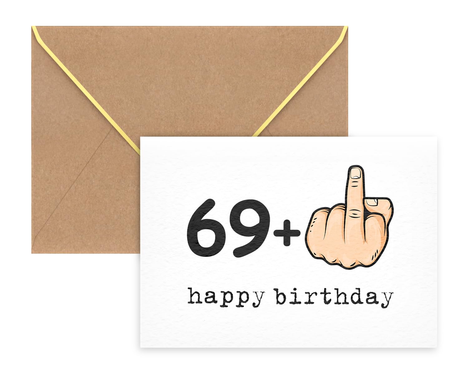 Lustige Geburtstagskarte Zum 70. – „60s Over And Expired“, Mit Rotem Umschlag, Blanko Innen, Umweltfreundlich