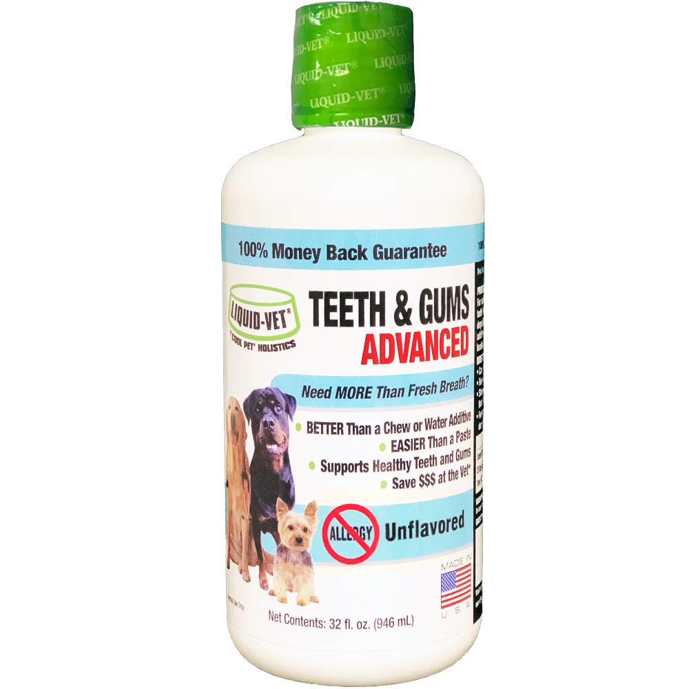 Ultimate Dog Dental Care Solution: Teeth Cleaning & Plaque Remover Food Additive - Fresh Breath Mouthwash, Tartar Control, and Gum Health Support - Premium Pet Product