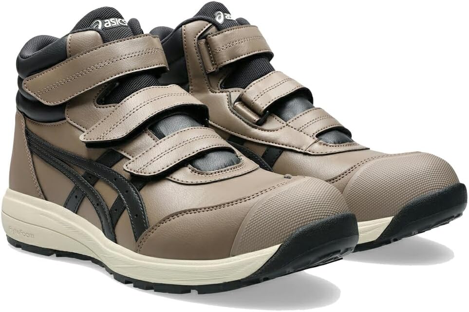 安全靴 ベルクロストラップ付き 軽量 アシックス ASICS 24.5cm グレー ベルクロストラップ 安全靴