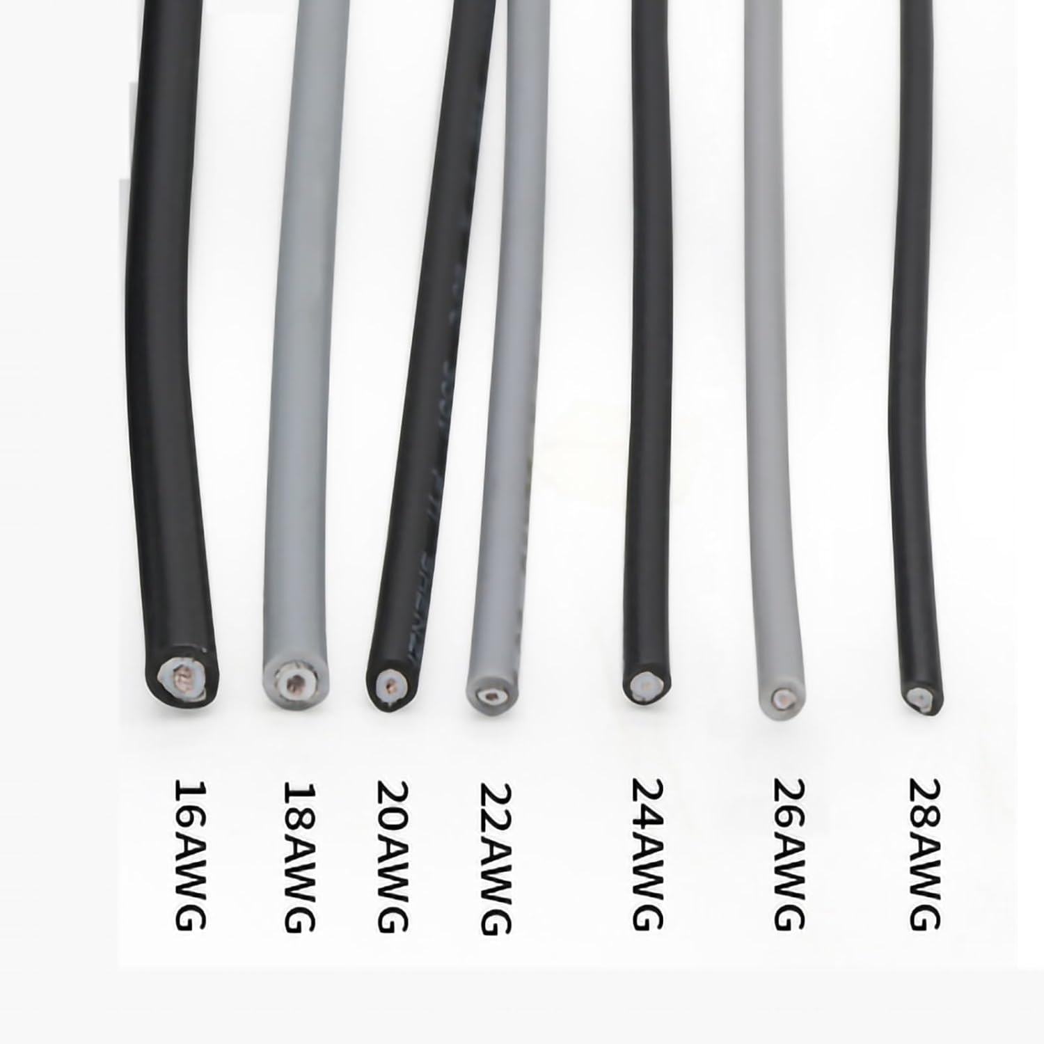 UL1185 Tinned Copper Shielded Wire, Single Core PVC Audio Signal Cable 28AWG–10AWG 30ft for Audio Systems, Amplifiers, and Electronic Devices(30FT,24AWG)