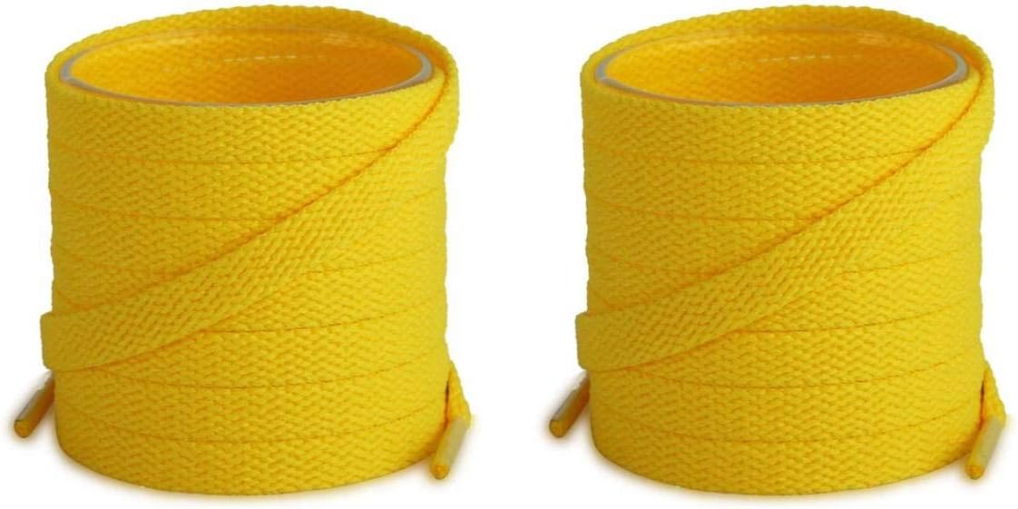 Lify 2 Pair Super Quality 19 Colors Flat Shoe laces 5/16 Wide Shoelaces for Athletic Running Sneakers Shoes Boot Strings