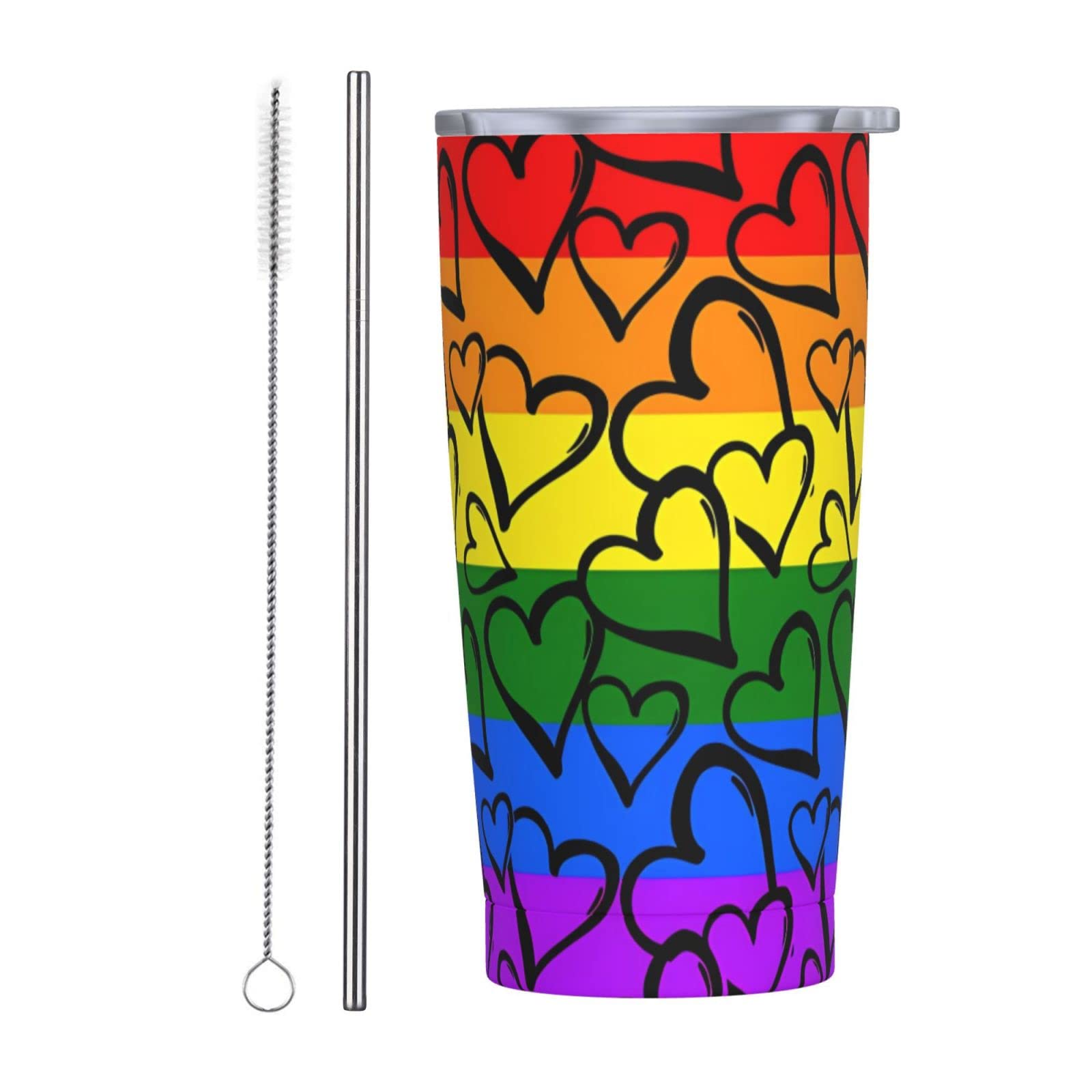 Gobelet isotherme arc-en-ciel, le cadeau idéal en acier pour femme