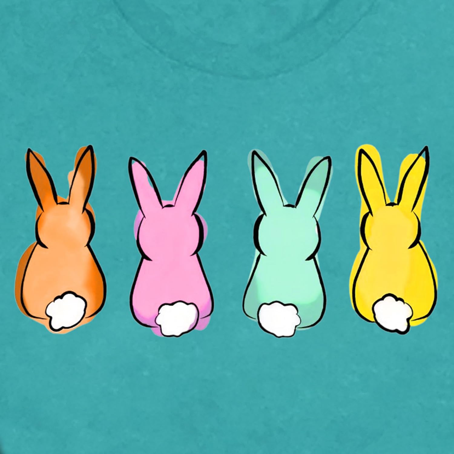 Easter Bunny Shirts for Women Happy Easter T-Shirt Cute Leopard Rabbit Face Tshirt - Image 6