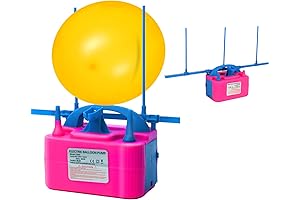 Electric Balloon Pump, 600W Dual Nozzle Air Blower Inflator with Sizer, Party...