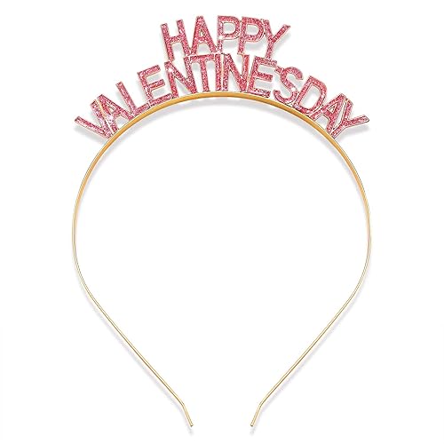 PHALIN Diademas para el día de San Valentín para mujer esmalte con purpurina para el día de San Valentín bandas para el cabello accesorios para el