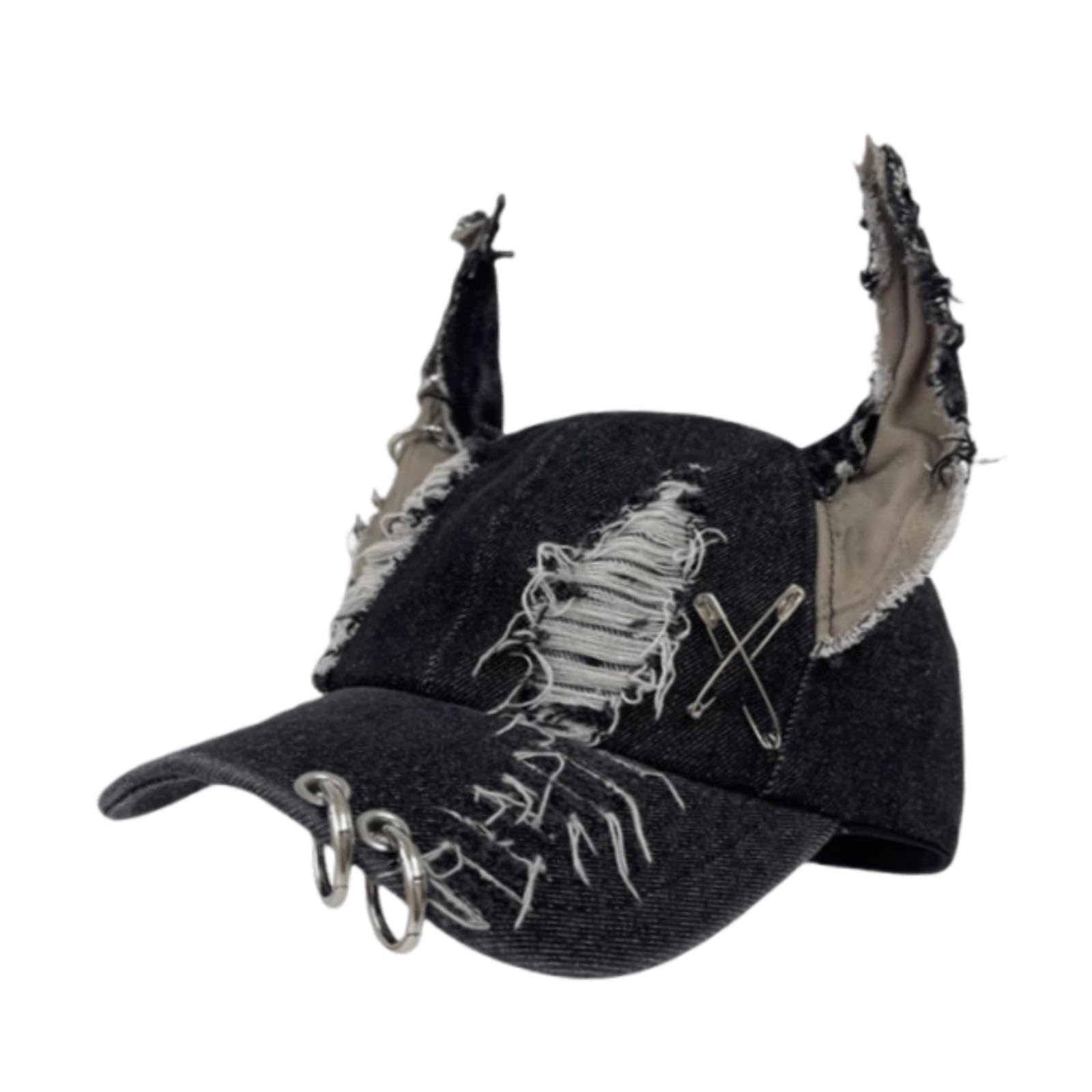 Sharplace Baseball Cap Fantasia Animale Denim Visiera Regolabile Traspirante Stile Gotico Adatto per Donna Uomo Party Cosplay Vita Quotidiana Famiglia