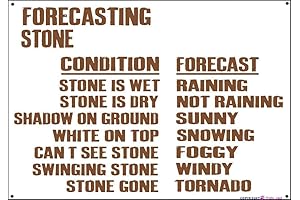 Retro Weather Forecasting Stone Sign Metal Tin Sign