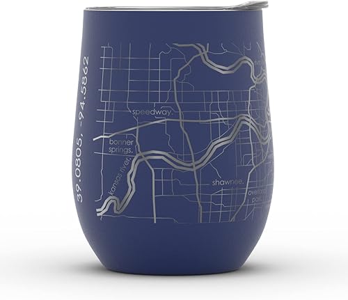 Vista 977 de Well Told Lexington Kentucky Map - Vaso de vino aislado con grabado de mapa de Kentucky, taza de acero inoxidable grabada (12 onzas, verde domingo)