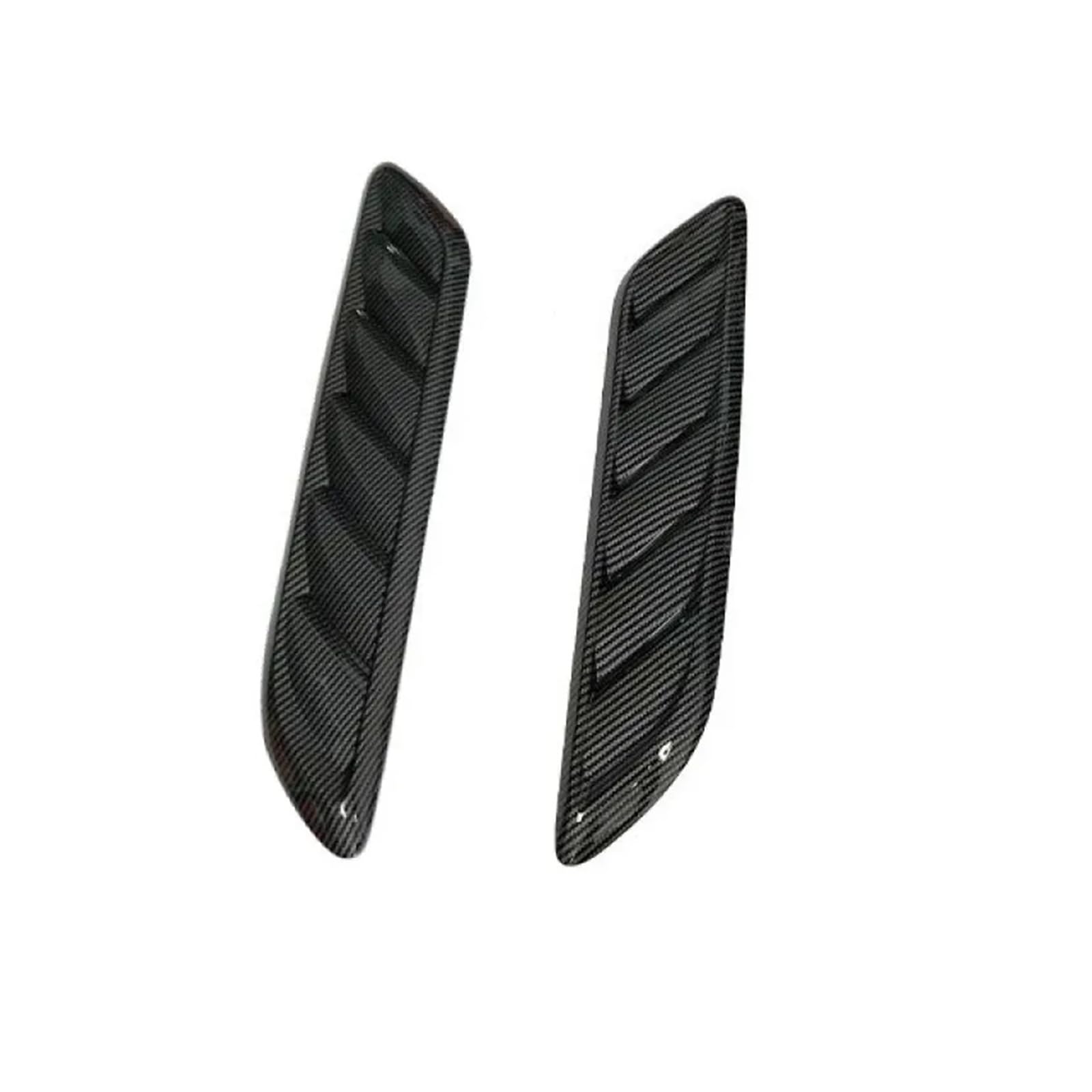 2Pcs Car Universal Hood ABS Cooling Vents Body Sticker Modification Exterior Trim Accessories Flow Intake Cover Engine Hood Air Vent Cover(Carbon)