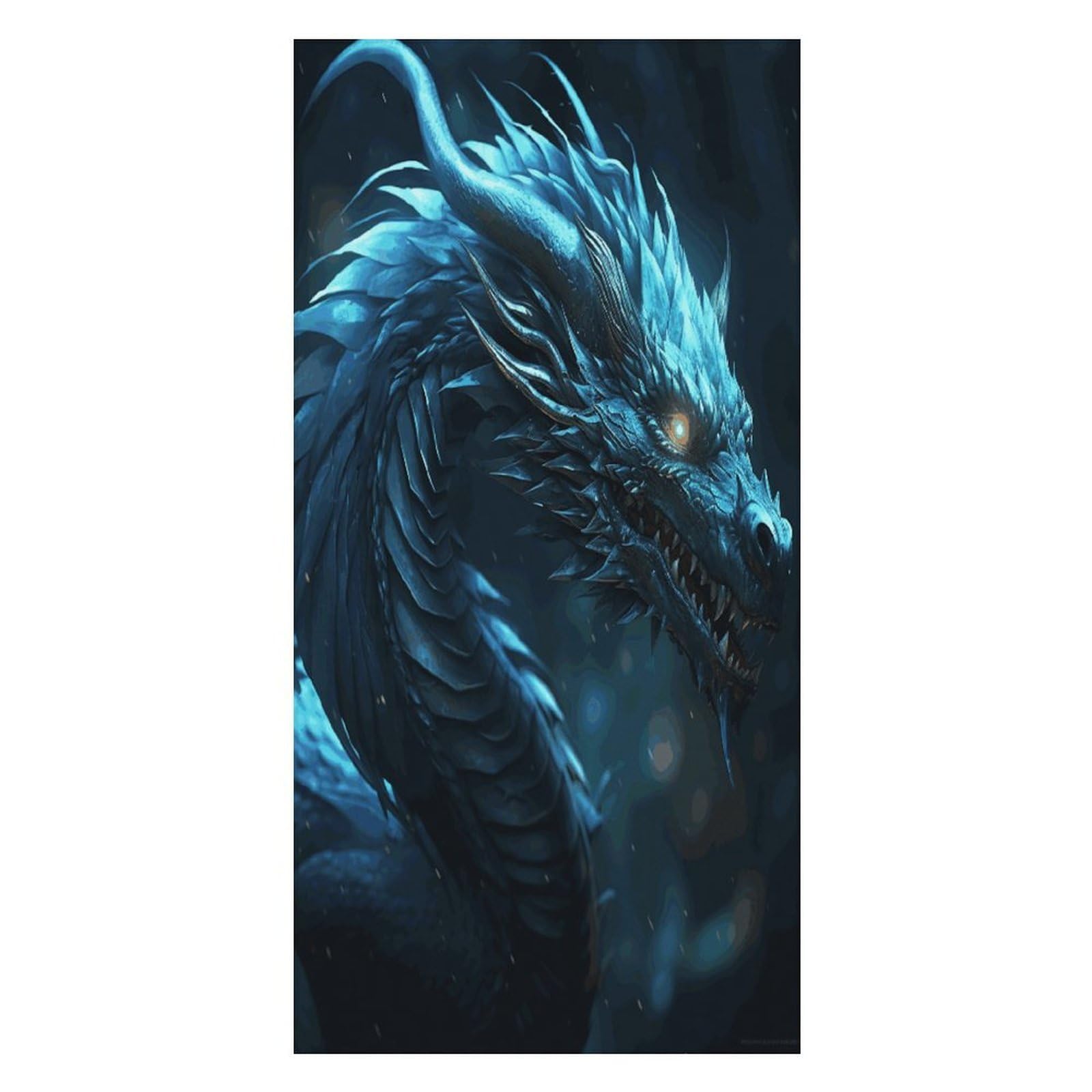 JTREHY Cyan Dragon Beach Towel Extremely Soft Oversized Towels Lightweight Sports Absorbent Bath Towel Suitable 160"x80" for Swimming Camping Beach