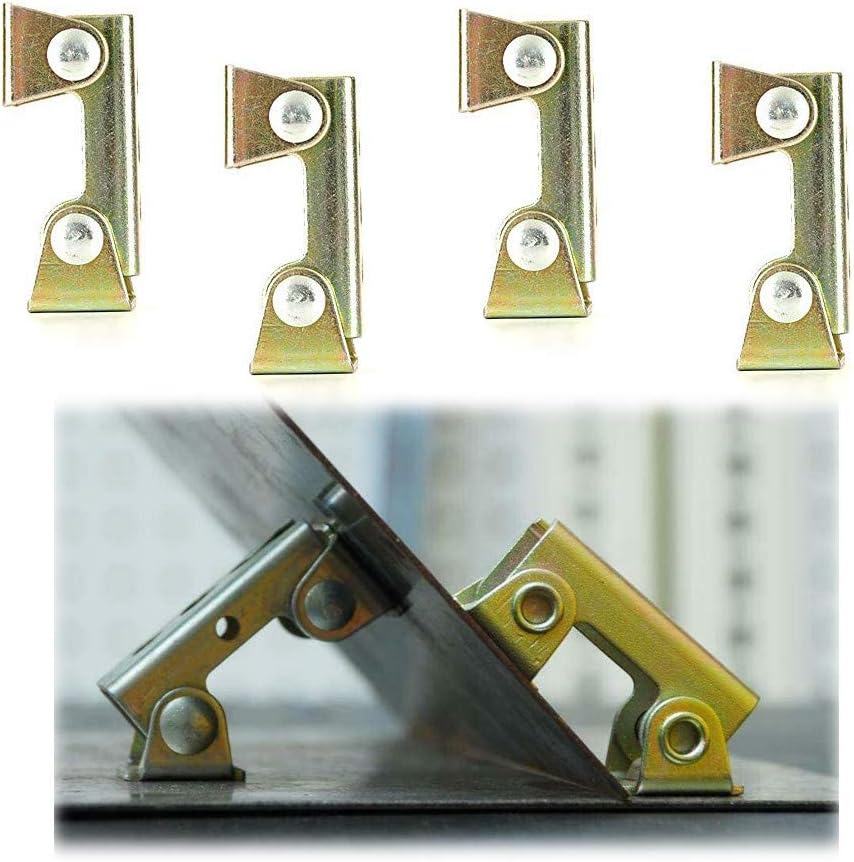 XINdream V Type Welding Clamps, 4PCS Holder Suspender Fixture Adjustable Pads Magnetic Tab Durable Hard Stainless Steel Strong Hand Tool (Yellow)