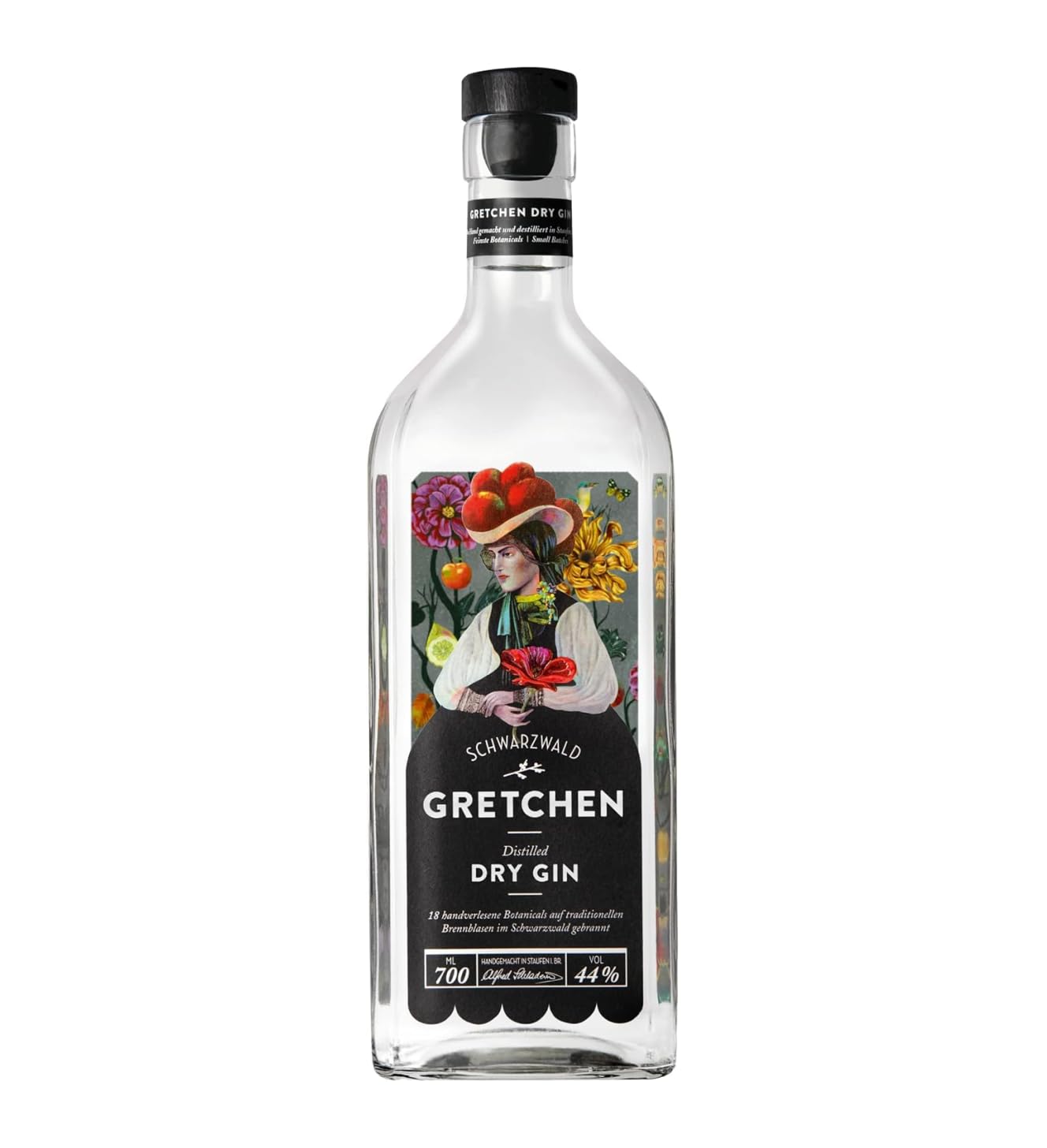 GRETCHEN Distilled Dry Gin, harmonischer Schwarzwald Gin der Hausbrennerei Schladerer, natürlich herb und fruchtig frisch mit feinen Quittennoten (1 x 0.7l)