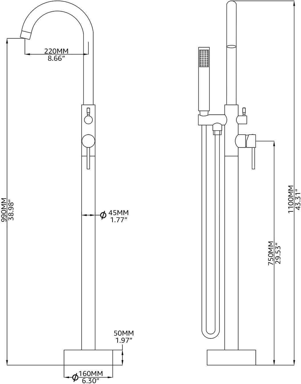 Crazy Clearance IRIBER Oil Rubbed Bronze Shower System with Solid Brass Rain Shower Head and Handheld ORB Shower Faucet Set with Pressure balance Mixer Valve Bathroom Black Rainfall Shower Trim Kit, Valve Included