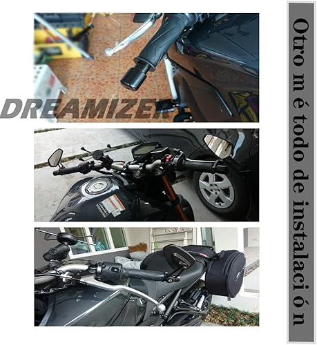 Vista 5 de DREAMIZER Espejos universales de extremo de barra de motocicleta de 7/8 pulgadas, espejo retrovisor compatible con Honda Grom, Yamaha, Kawasaki