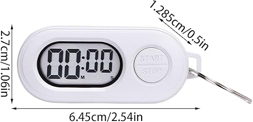 Miniatura 7 de Temporizador de cronómetro reloj de cuenta regresiva con llavero, mini temporizador deportivo  Pantalla digital de tamaño de bolsillo utilizada