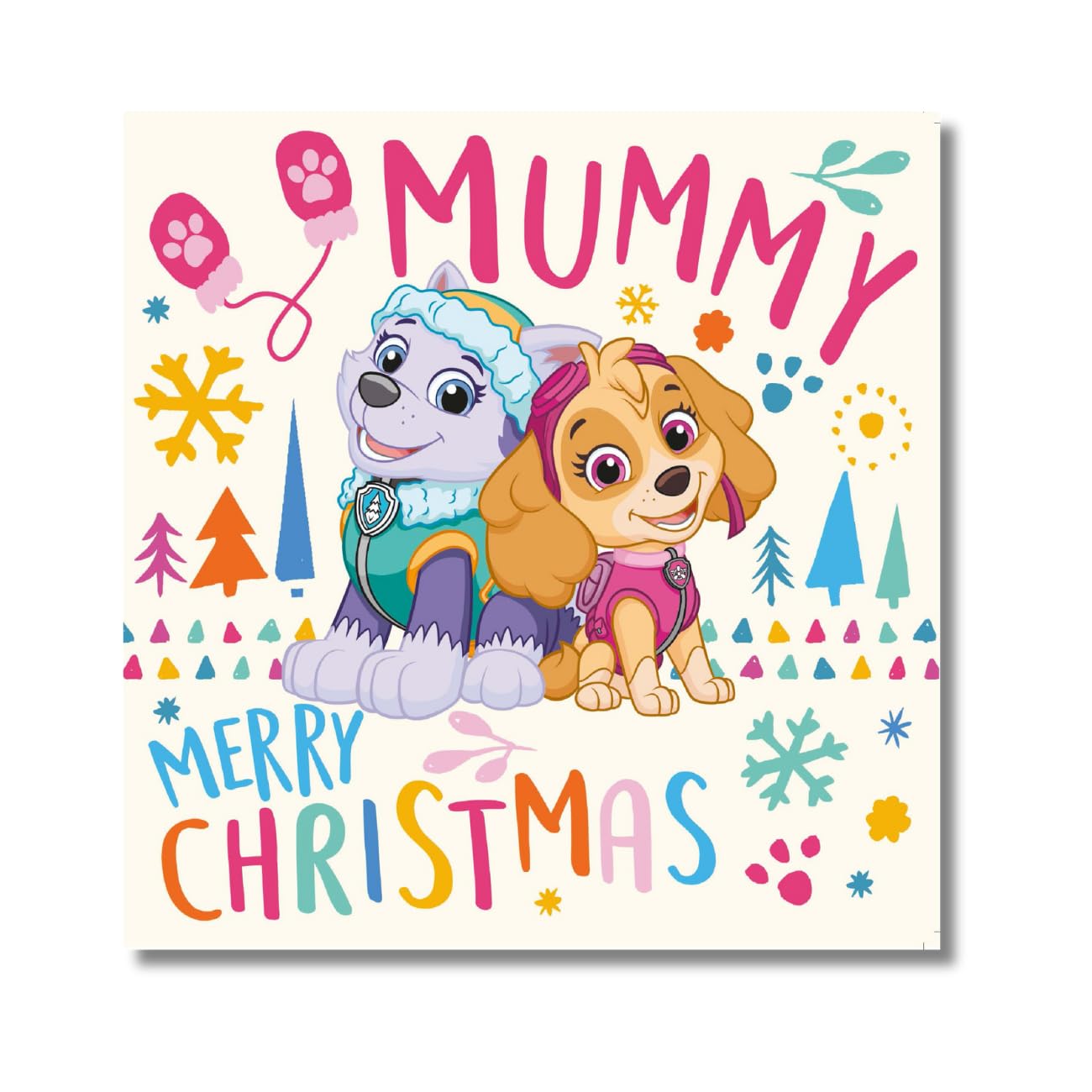 Danilo Promotions Ltd Official PAW Patrol Christmas Card Mummy, Mummy Christmas Card