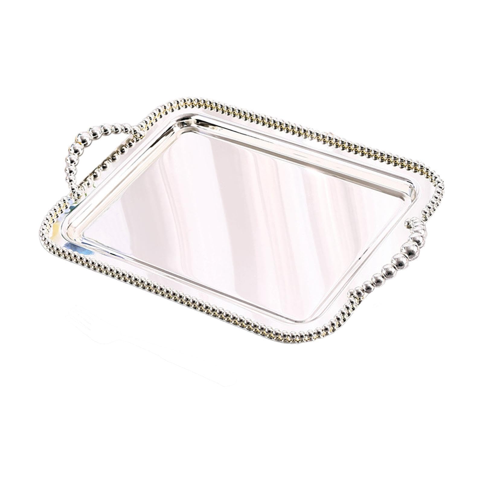 Elegante Bandeja Rectangular multifunción para Servir, Ideal para organizar la Cocina, Frutas, postres, Joyas y Ocasiones Especiales. Bandeja