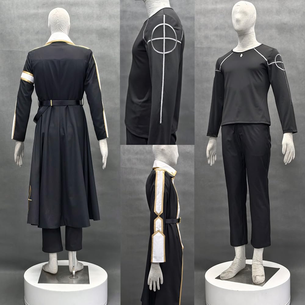 Disfraz de cosplay de anime de talla estadounidense, abrigo largo para hombre, traje de fiesta