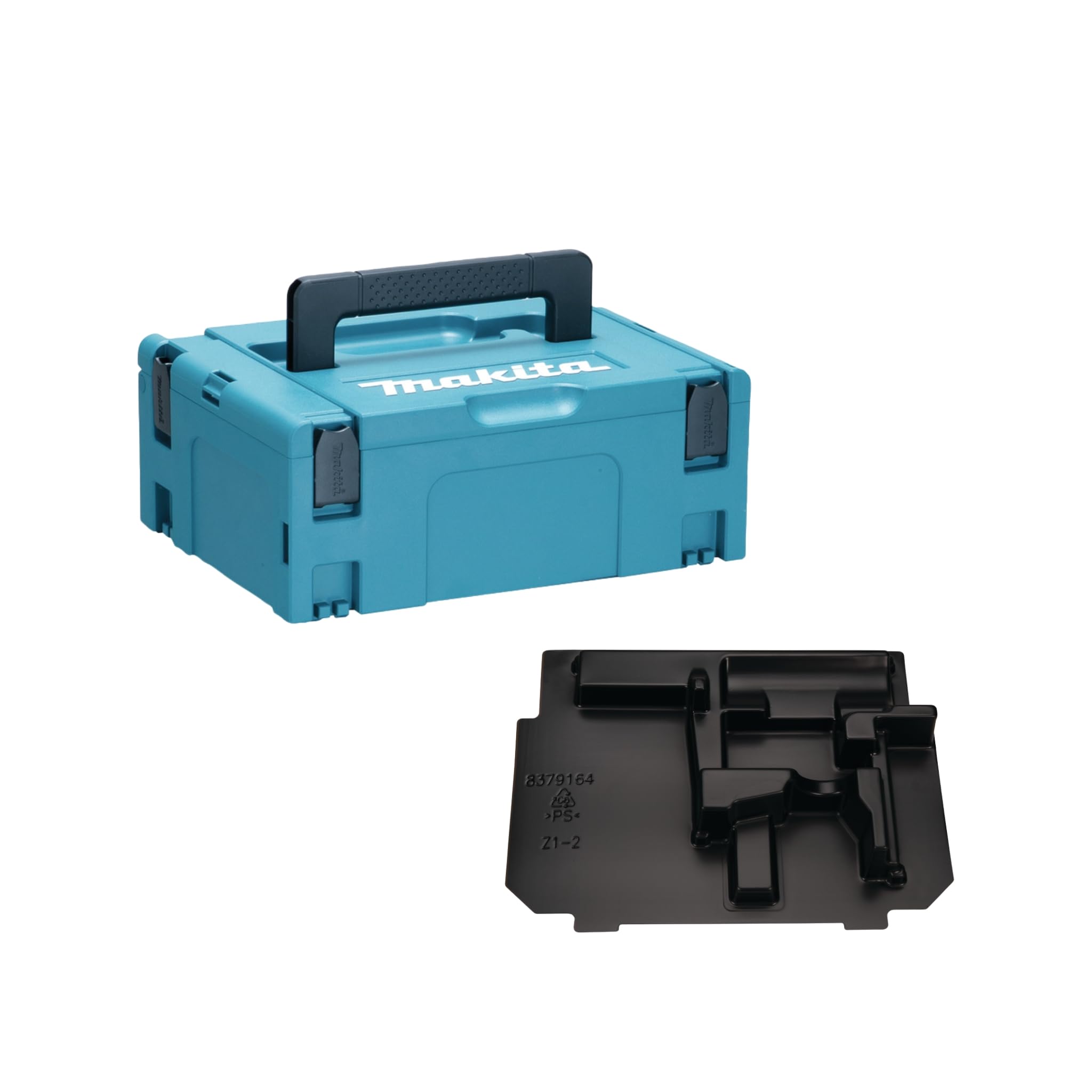 Makita Turquoise Makpac 2 Toolbox System With Insert For 14 V/18 V Bhp/Dhp/Bdf/Ddf Drills
