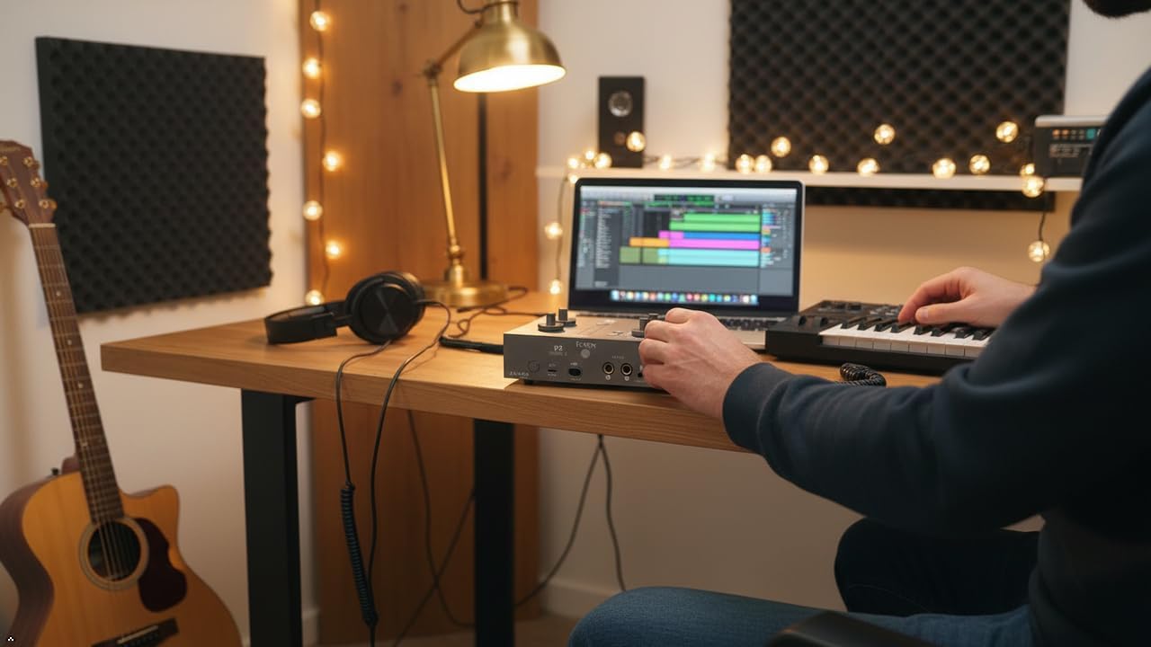 iCON Panel 2 USB Audio Interface Bundle with Nova Condenser Microphone & Tactile Controls for Live Streaming, Podcast & Gaming - Studio Kit for Mac/PC