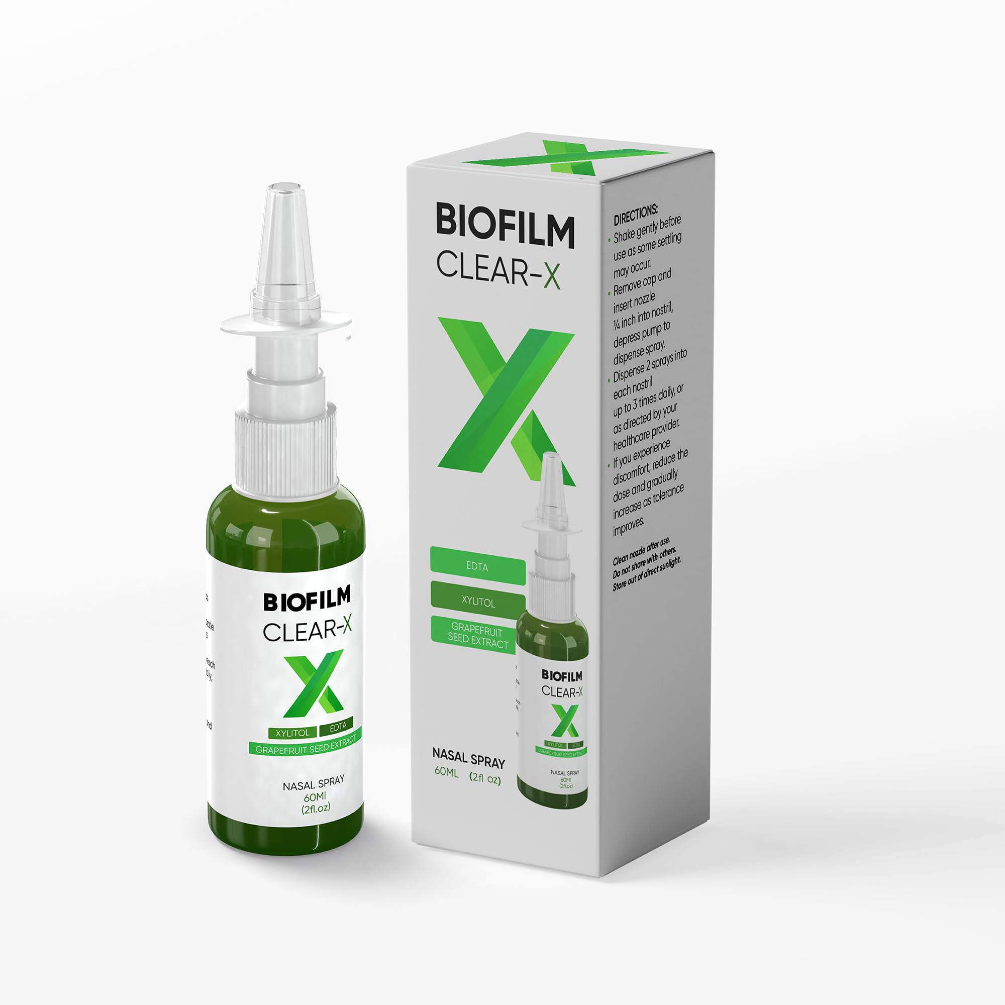 Amazon.com: BioFilm Clear-X Nasal Spray with EDTA, Xylitol and