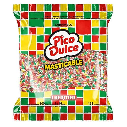 LHERITIER Pico Dulce Caramelos Masticables Sabor Frutal 17.64 oz./ Caramelos Masticables Sabor Frutal 1.1 lb.