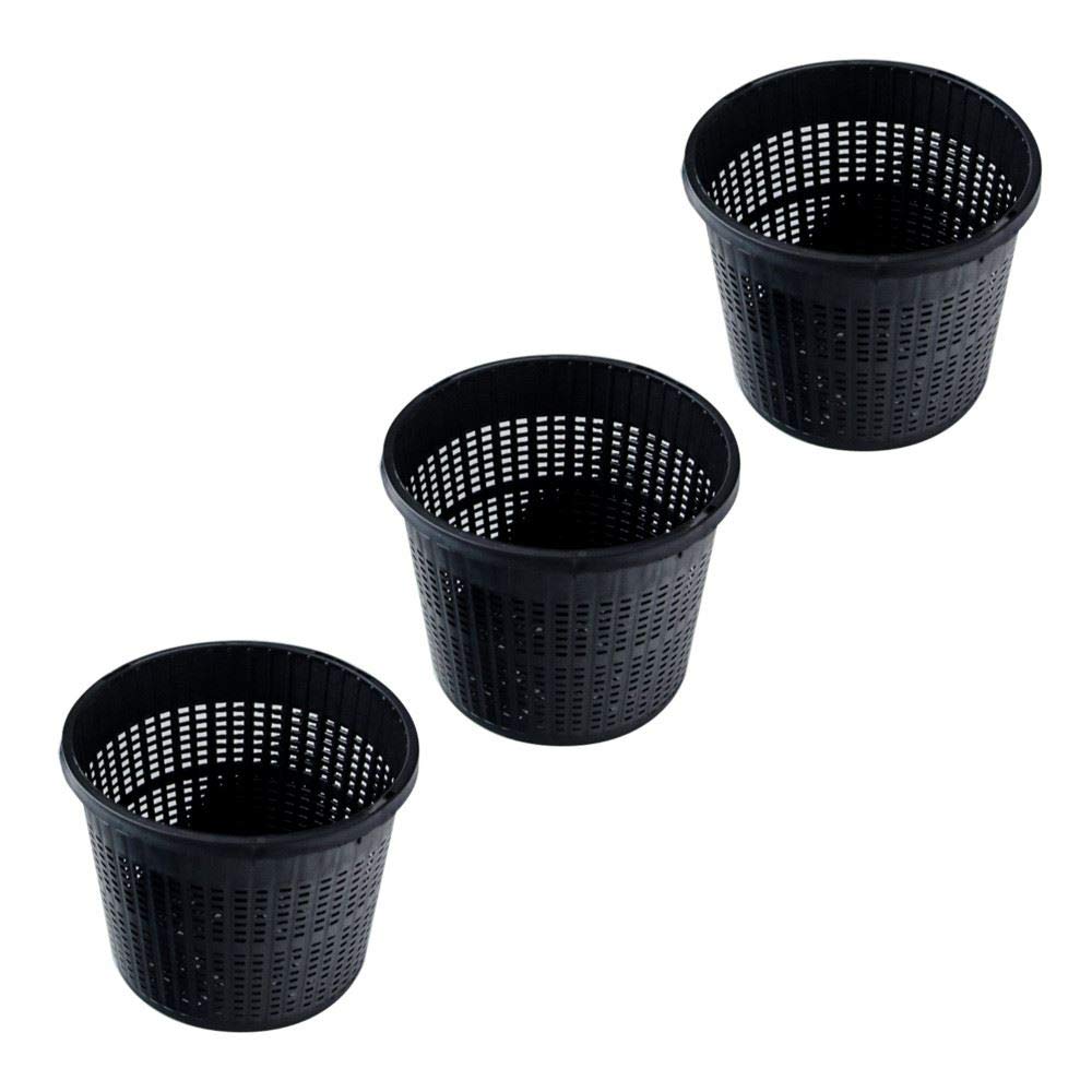 Pisces Pond Round Plant Basket 13 x 10cm - 3 Pack of Pond Planting Pot