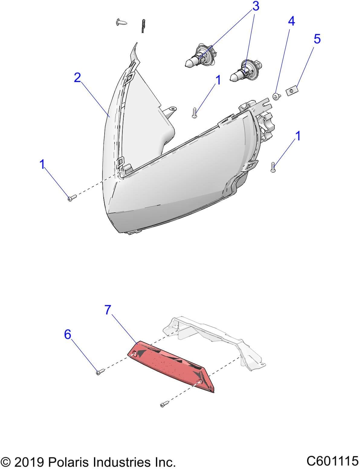 Polaris 2411099 ASM-TAILLIGHT QTY 1