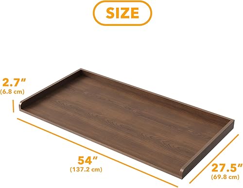 Miniatura 4 de SpaceAid Encimera de Lavadora y Secadora, Estante Superior de Madera para Lavandería con Borde, 54" de Ancho x 27.5" de Profundidad, Organizador