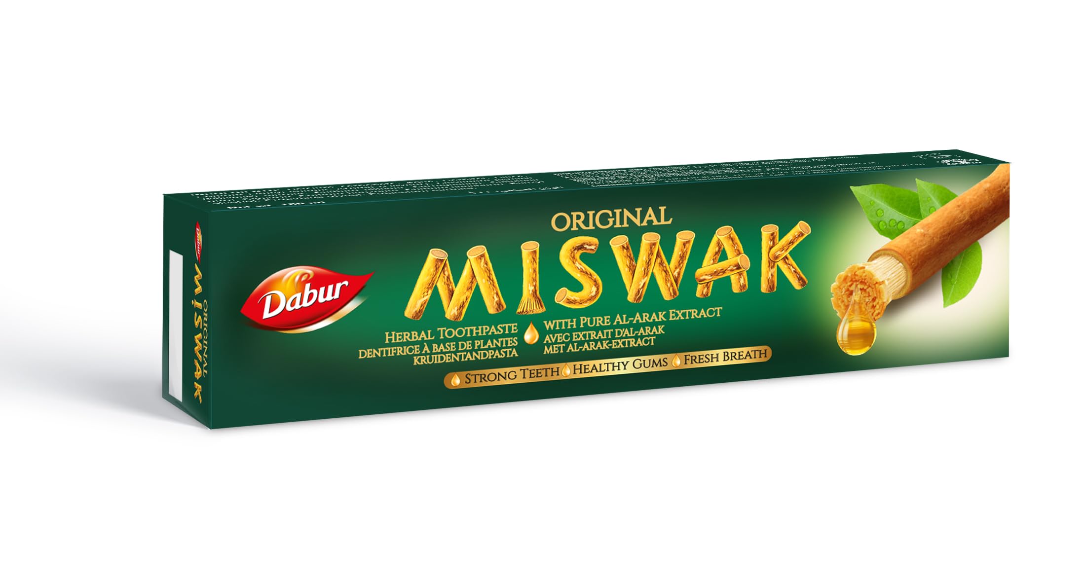 Miswak Herbal Toothpaste – with Pure Al-Arak Extract | Natural Oral Care for Strong Teeth, Healthy Gums & Fresh Breath | 100ml (Packaging May Vary)