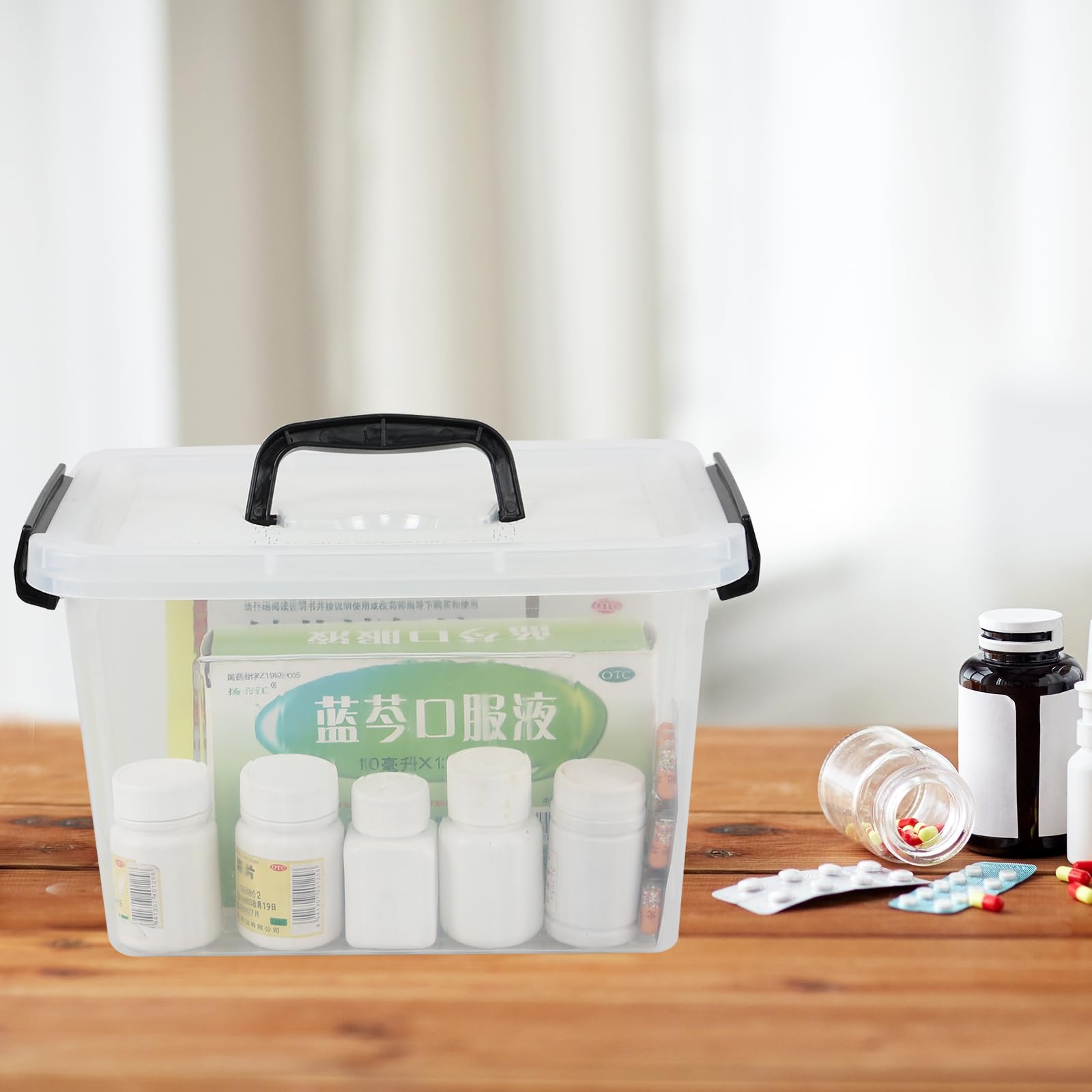 Confezione da 4 contenitori in plastica da 5 litri con coperchi
