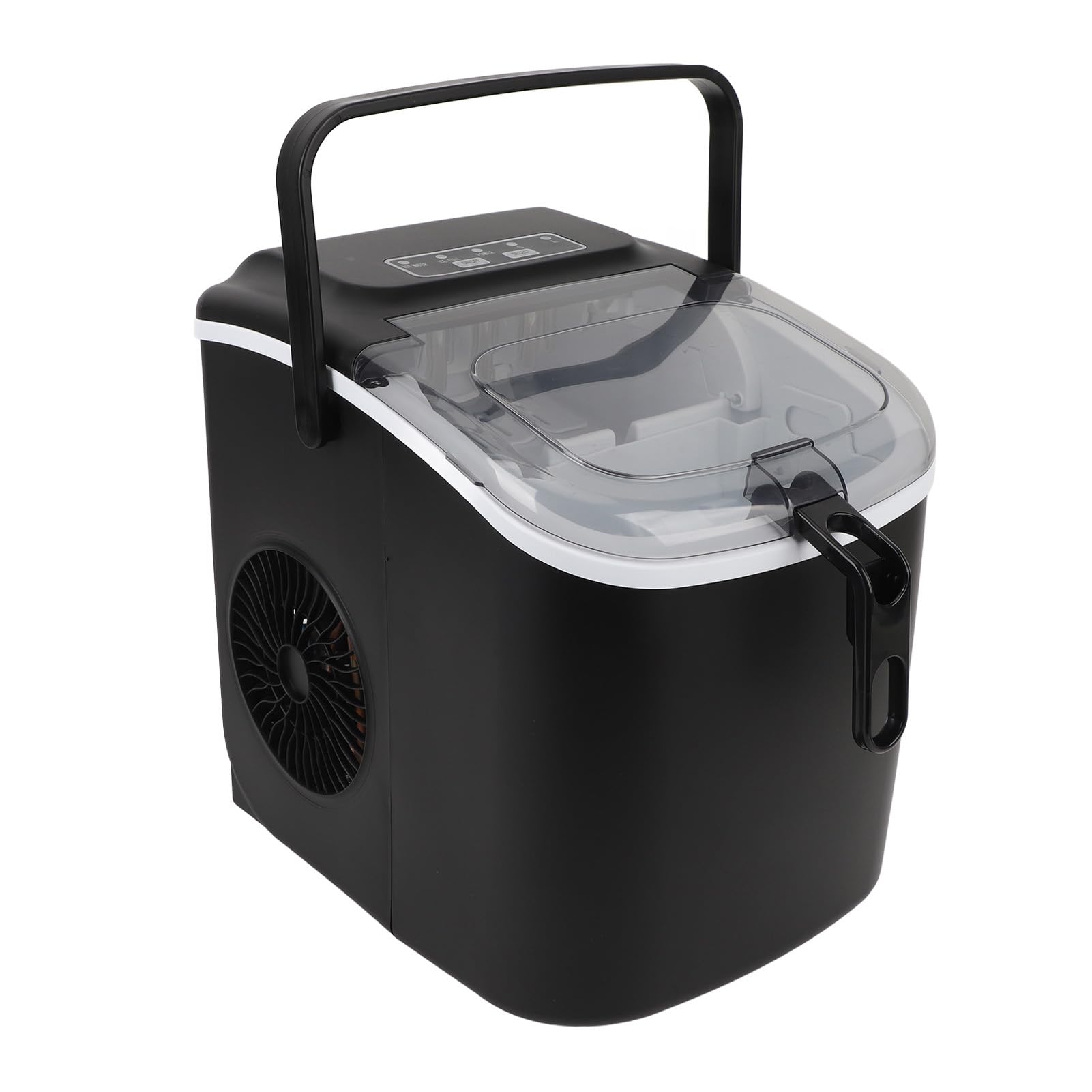 RiToEasysports Máquina de Fabricantes de Hielo, Fabricante de Hielo Portátil 9 en 6 Minutos 26 Libras con Primicia y Canasta para la Fiesta de la Oficina de la Cocina en casa.
