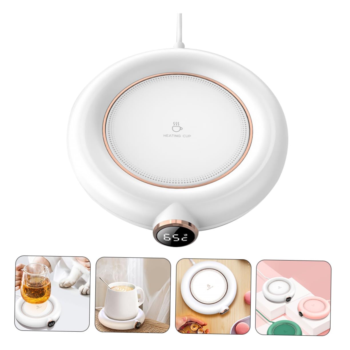 POPETPOP 1pezzi Scalda Tazze da Caffè Ricarica USB Scalda Tazze Isolanti per Tè e Bevande Calde da Latte Cuscinetto
