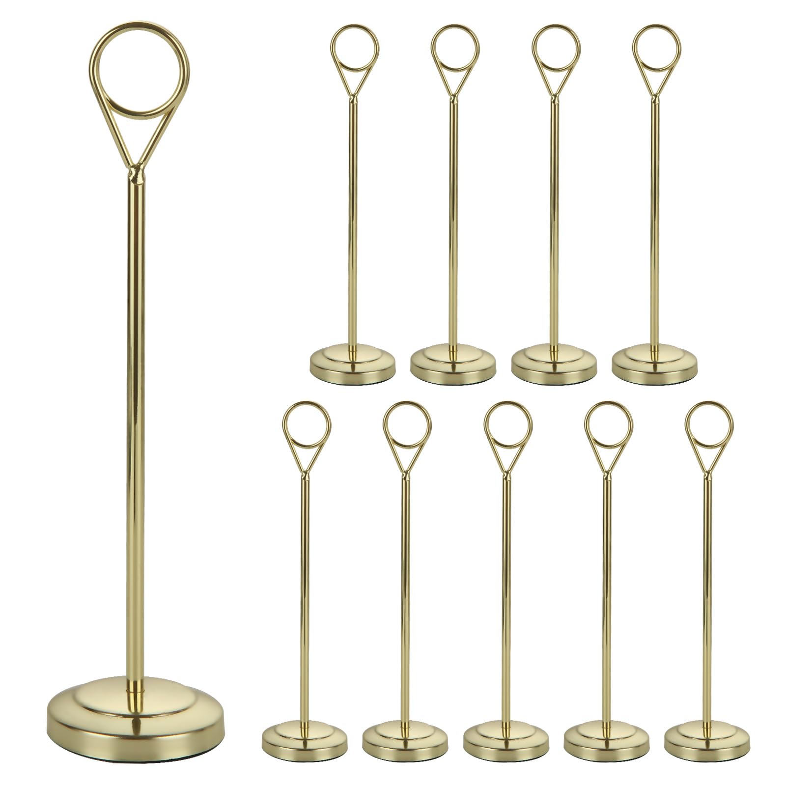 LDHHYH 10PCS Table Number Holders for Weddings 7.8 Inch Table Place Name Holders, Gold Photo Name Card Holders