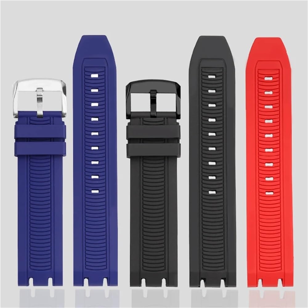 Bracelet en Silicone concave-Convexe pour Montre Tissot MotoGP Racing Series T115.417/427, 22 mm (Bleu BK) (Noir SK 22 mm)