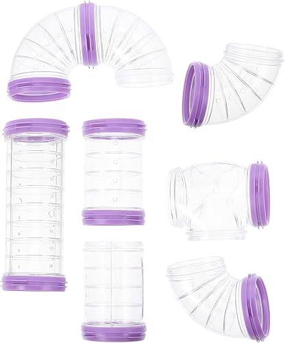 Miniatura 9 de iplusmile Juego de tubos de hámster, bricolaje para hámster, túnel de aventura externa, pista de conexión, túnel de rata, juguete para jaula de