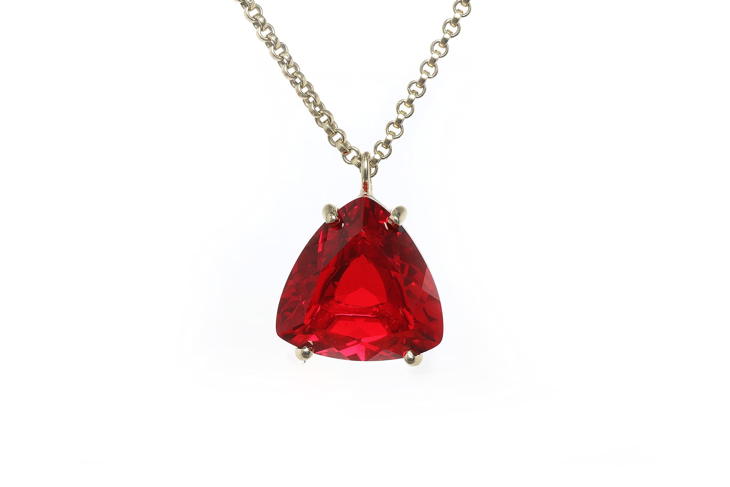 Bezaubernde Rubin Halskette - Handwerkliche 14k Gelb Gold Halskette - Aussage Schmuck Halskette, Mode Halskette, Geburtsstein Halskette, Geschenk Halskette - Anpassbare Material und Anhänger Form