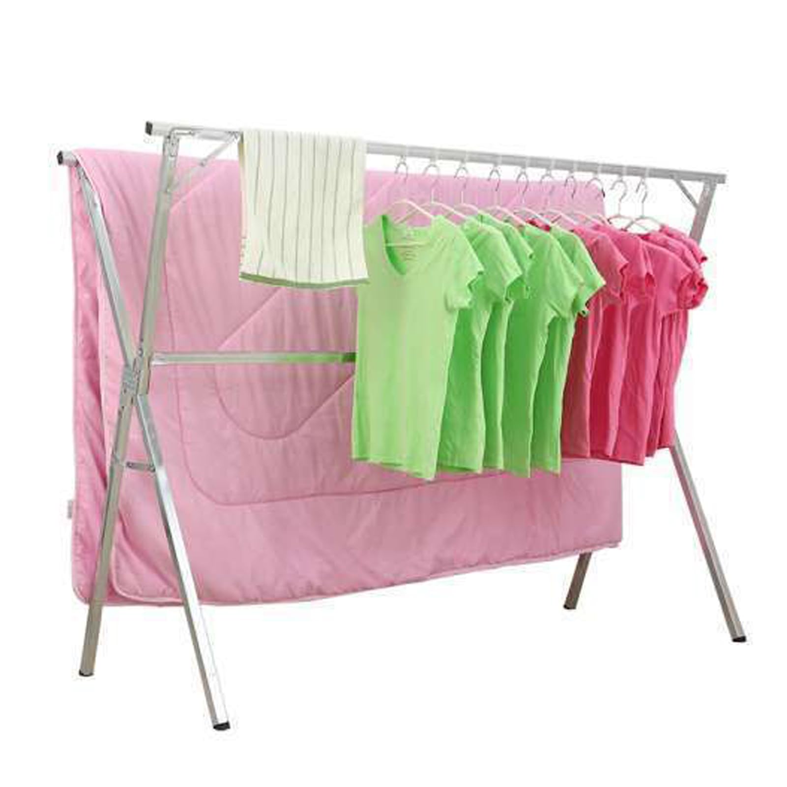 Stendino da Balcone Esterno Pieghevole, Stendino Salvaspazio da Balcone, Stendibiancheria Estensibile, Stendibiancheria Acciaio Inox, per Abbigliamento (200cm)