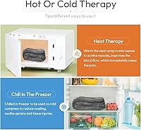 Vista 7 de Calentador de cuello calentado para microondas y almohadilla térmica con peso para hombros para microondas para compresas frías y calientes