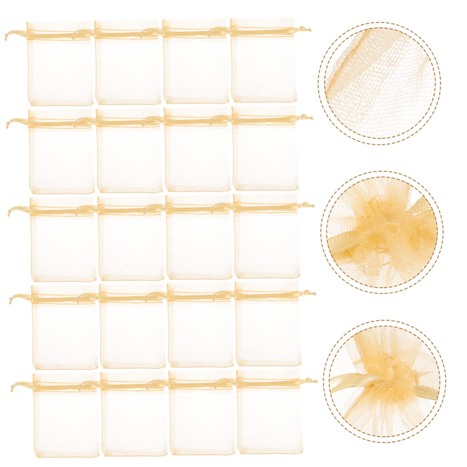 Anneome 5 Set Di Piccoli Sacchetti in Organza Con Coulisse Per Gioielli Bomboniere Per Matrimoni Porta Cappelli Contenitore Organizzato Per Piccoli Oggetti 100 Pezzi * 5