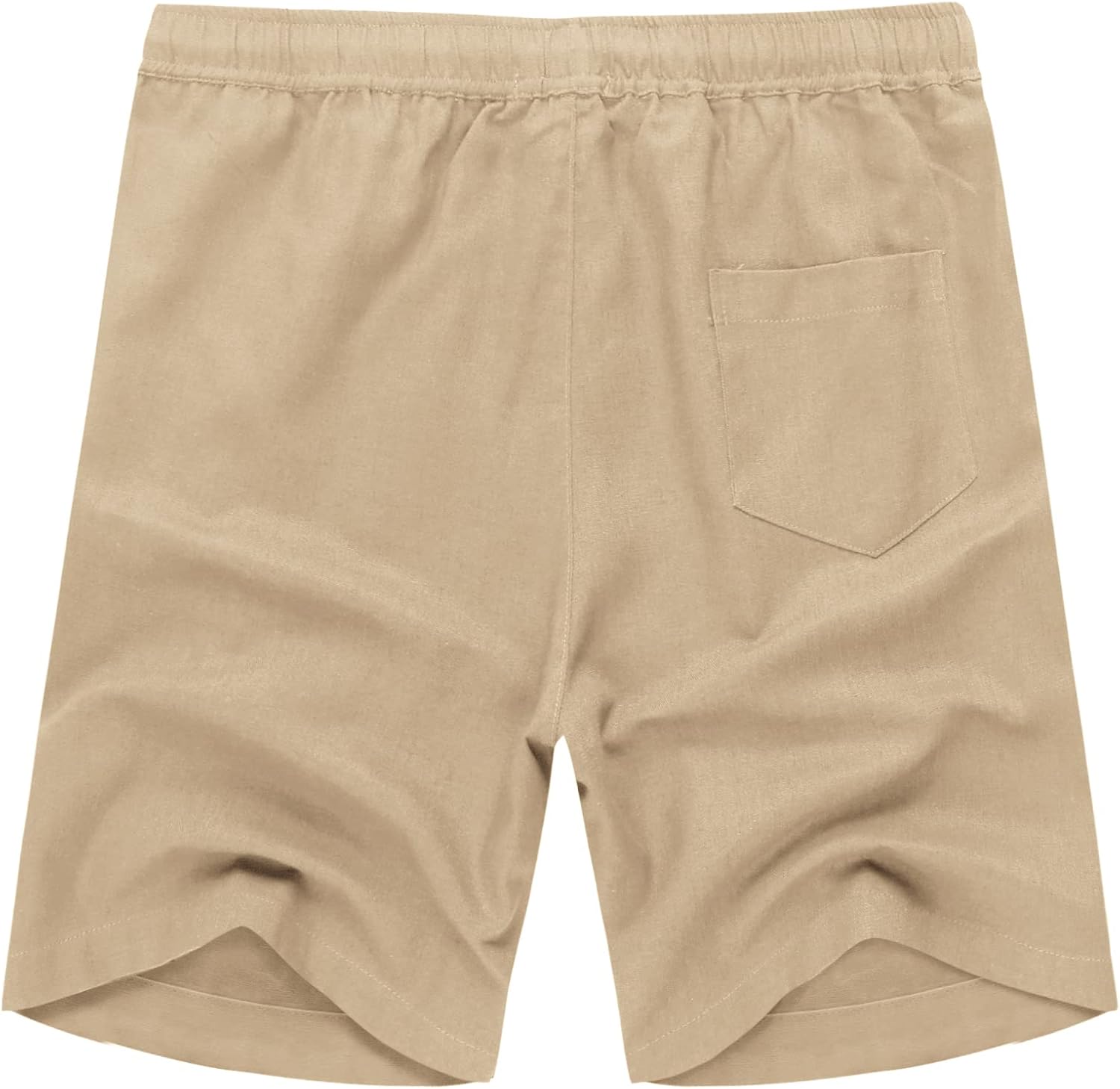 COOFANDY Men's Linen Shorts Casual Elastic Waist Drawstring Summer Beach Shorts - Image 4