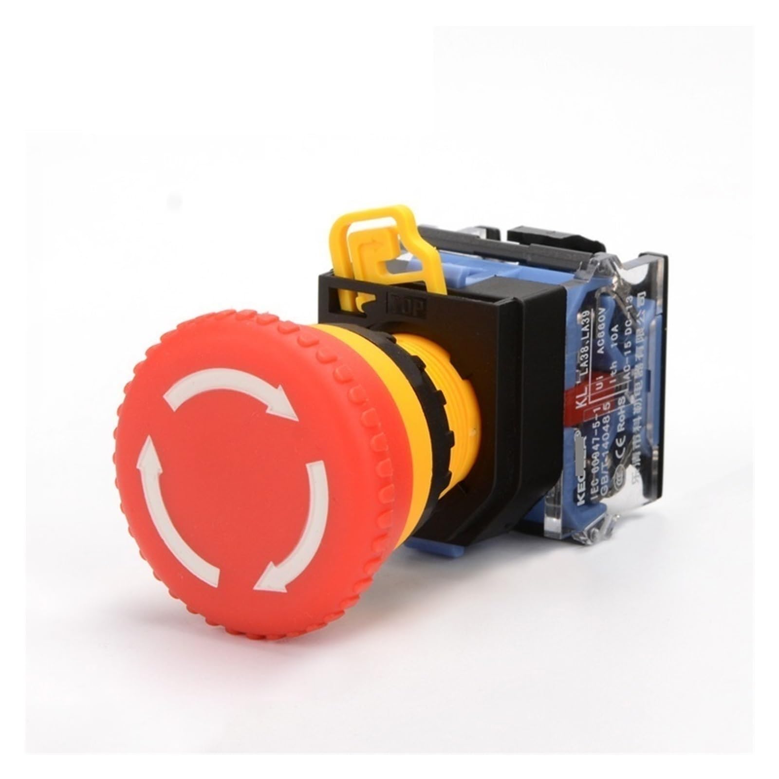 【ほぼ未使用】DEMITOSS11 UBZ-LF11 EMC-1　A1573 Emergency Stop button push button switch 22mm Emergency Stop