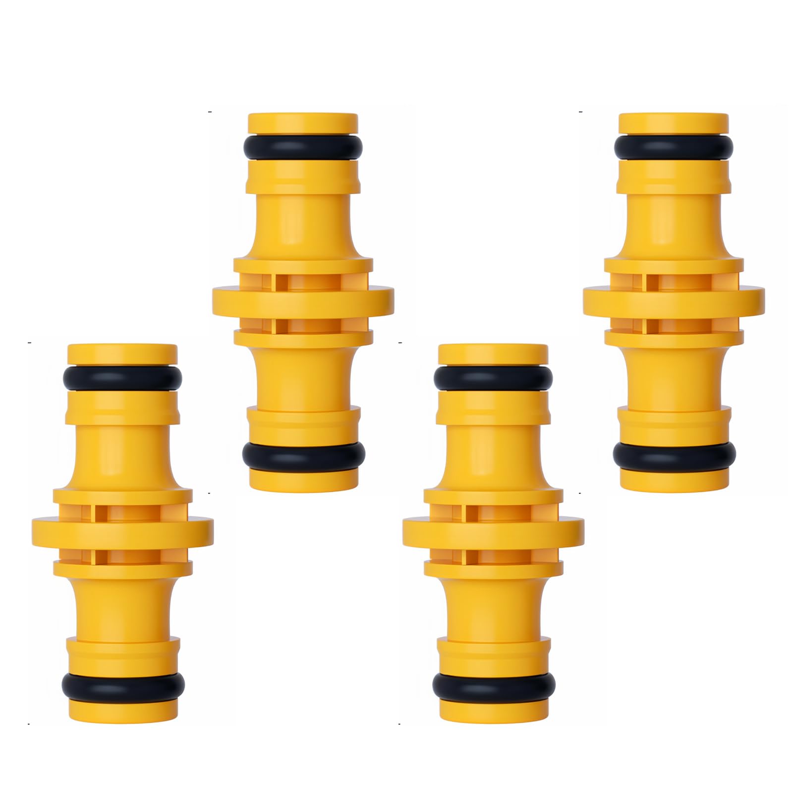 4PCS Double Male Hose Connectors – Garden Pipe Joiners for Irrigation and Watering Systems – Leakproof Double Male Connector Couplers for Hose Extension and Tap Connection